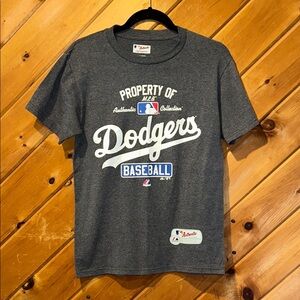 Los Angeles Dodgers MLB Authentic Collection Heather gray unisex tshirt